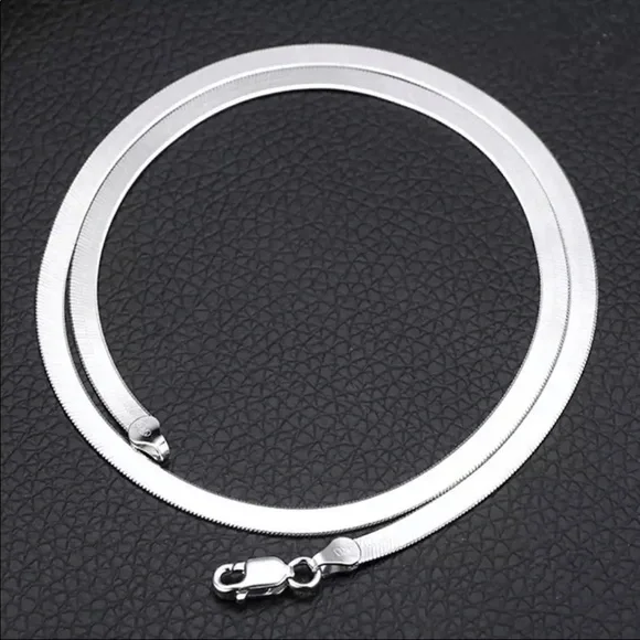 New 925 Silver Men&Women 4mm Snake Necklace - Picture 2 of 10